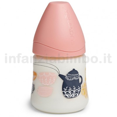 Offerte prezzi Biberon suavinex 150 ml con tettarella in lattice regolabile tea time rosa / Biberon suavinex 150 ml con tettarella in lattice regolabile tea time rosa /