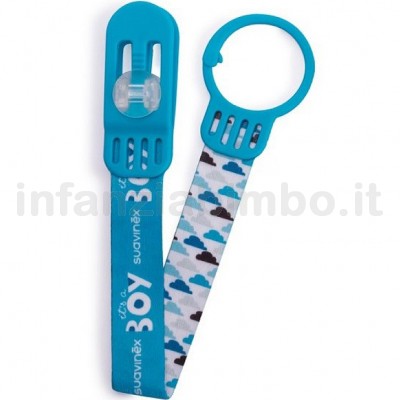Offerte prezzi Catenella portasucchietto suavinex in tessuto clouds azzurro boy Catenella portasucchietto suavinex in tessuto clouds azzurro boy