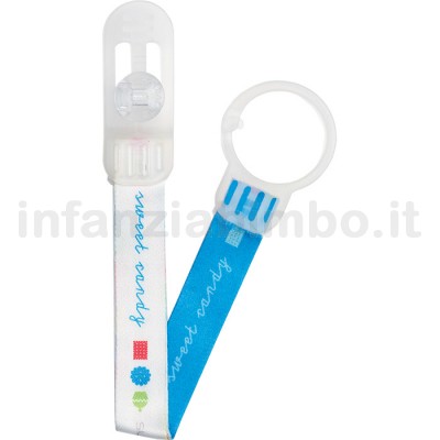 Offerte prezzi Catenella portasucchietto suavinex in tessuto blu Catenella portasucchietto suavinex in tessuto blu