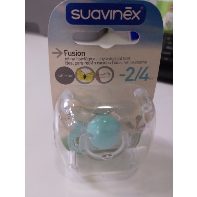 Succhietto Suavinex Fusion con Tettarella Fisiologica in Silicone 2-4 m Bicolor