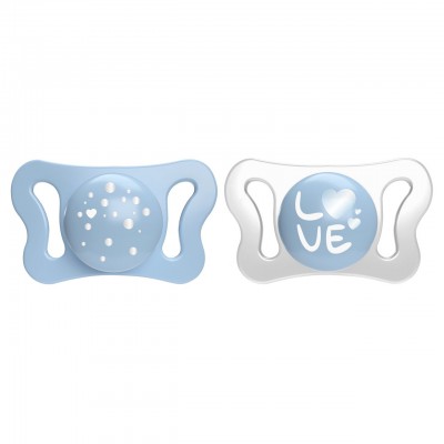 Succhietto Chicco Physio Forma Micrò Blu Silicone 2 pz 0-2 m