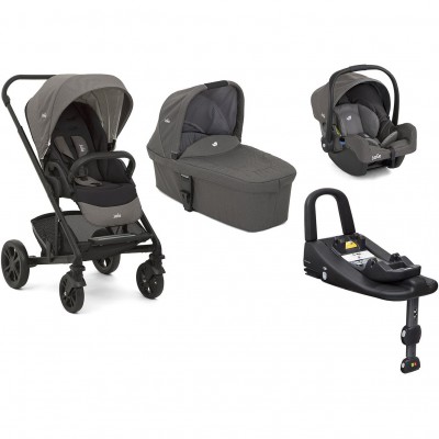 Trio Joie Chrome Foggy Gray + Base per Seggiolino Auto Joie i-Base Advance