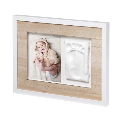 Portafoto Baby Art Tiny Style Con Kit Impronta Wooden Line