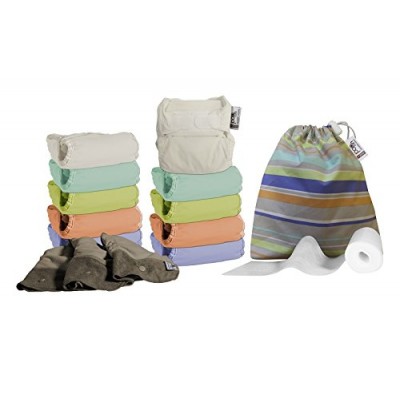 Pop-in Confezione 10 Pannolini Ecologici Lavabili Microfibra Close Parent Vivace