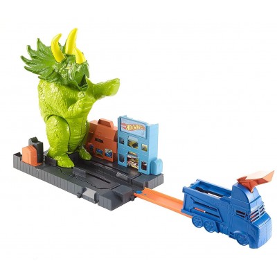 Pista Hot Wheels City Attacco del Triceratopo