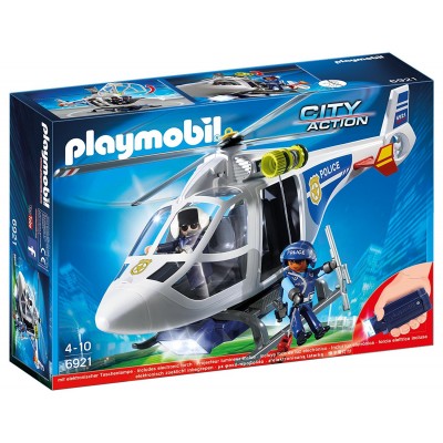 Elicottero della Polizia Playmobil City Action Con Luce di Avvistamento