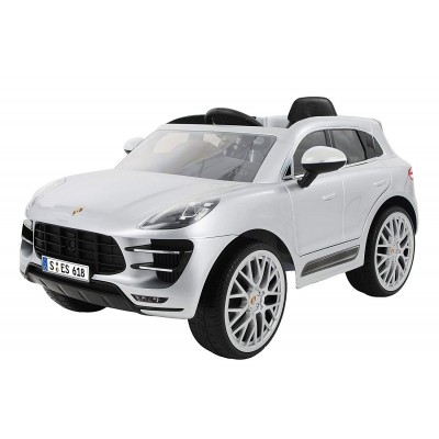 Auto Elettrica Rollplay Porsche Macan Turbo Suv 12v Radiocomandata Silver