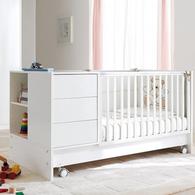 Lettino Trasformabile Pali Zoom Bianco Lucido Lettino Trasformabile Pali Zoom Bianco Lucido