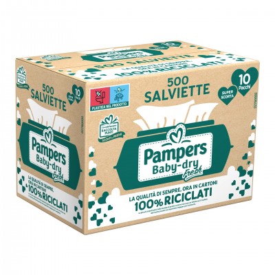 Kit Salviettine Pampers Baby Dry Fresh 10 Confezioni da 50 pz