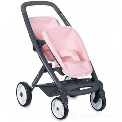 Passeggino Gemellare per Bambole Smoby Bébé Confort Twin Rosa
