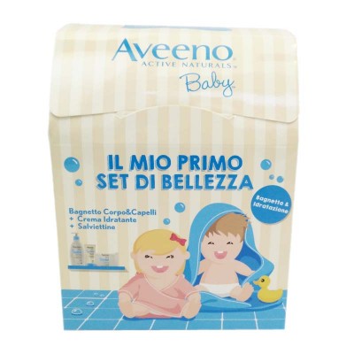 Set Cambio Aveeno Baby con Bagnetto Corpo&Capelli + Crema Idratante + Salviettine