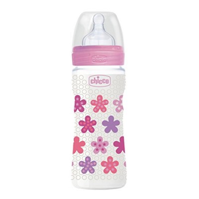 Biberon Benessere Chicco 330ml Flusso Veloce 4m+ Silicone Rosa