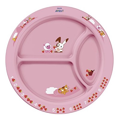 Piatto con Divisori Avent Rosa