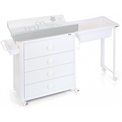 Cassettiera Fasciatoio Brevi Idea Bianco