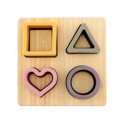 Gioco a Incastro Nuby in Legno e Silicone Puzzle 12m+