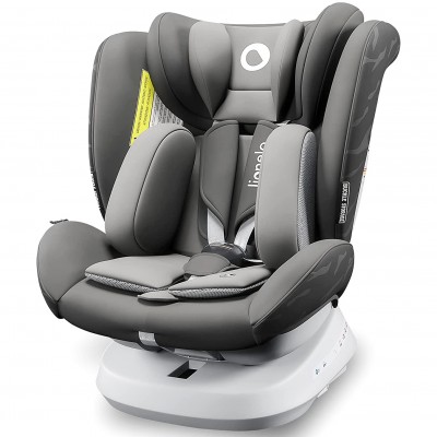 Seggiolino Auto Lionelo Bastiaan One Isofix 360 e Top Tether Reclinabile con tettuccio Grey Graphite 0-36 kg Seggiolino Auto Lionelo Bastiaan One Isofix Grey Graphite 0-36 kg