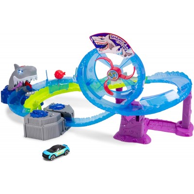 Dickie Toys pista da corsa per auto White Shark con auto Dickie Toys pista da corsa per auto White Shark con auto