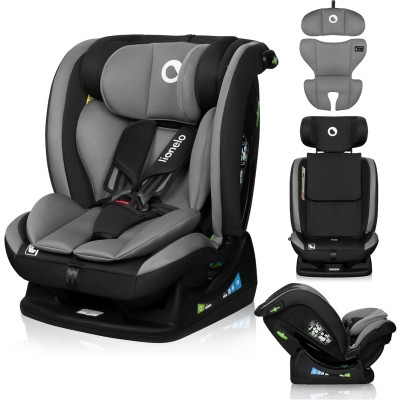 LIONELO AART I-SIZE Seggiolino Auto per Bambini 40-150 cm Grey Graphite
