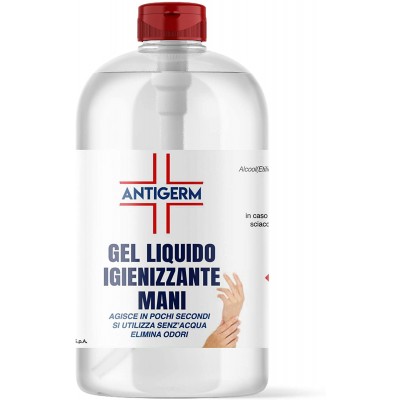 Gel Igienizzante Mani 70% Alcool Antigerm 1 Litro