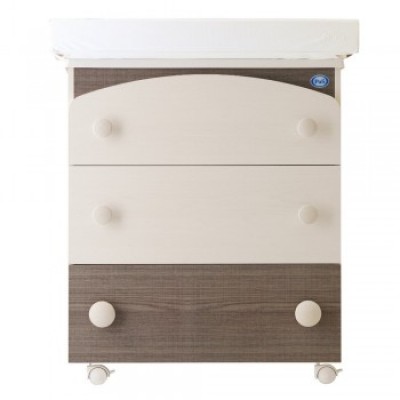 Bagnetto Fasciatoio Pali Gaia Bianco Classico / Rovere Tabacco