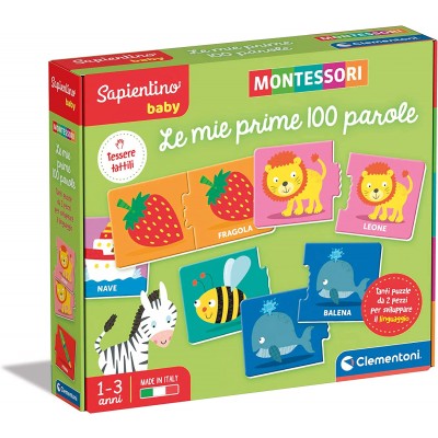 Gioco da Tavolo Educativo Clementoni Sapientino Baby Montessori Le Mie Prime 100 Parole