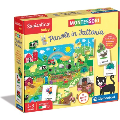 Gioco da Tavolo Educativo Clementoni Sapientino Baby Montessori Parole in Fattoria