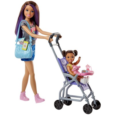 Bambola Barbie Babysitter Beb&egrave; e Passeggino