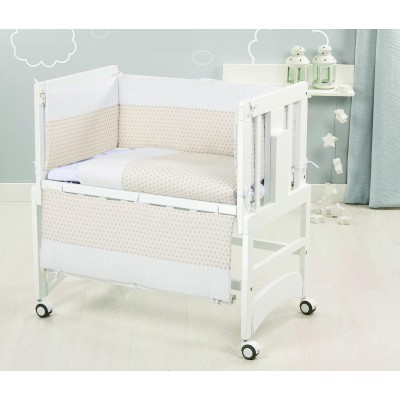 Piumone e Paracolpi Beige Angy + Materasso per Culla Bolin Bolon Allegra