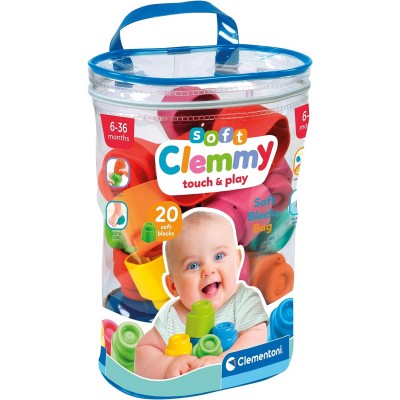 Mattoncini Morbidi Clementoni Soft Clemmy Sacca 20 Pz