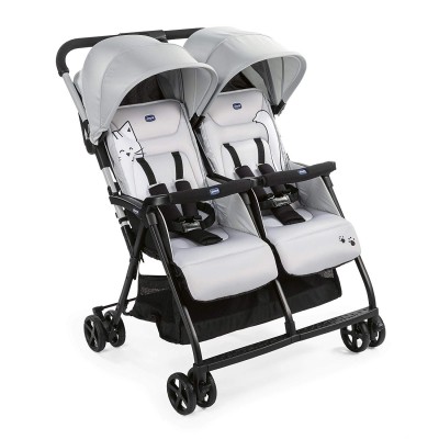 Passeggino Gemellare Chicco Ohlala Twin Silver Cat