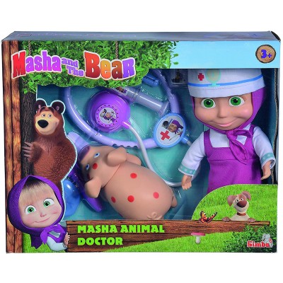 Set Bambola Simba Masha e Orso Veterinaria
