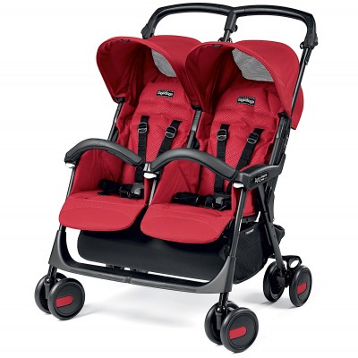Passeggino Gemellare Peg Perego Aria Twin Shopper Red