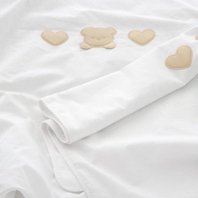 Copertina Estiva Carrozzina Nan & Nan Toffy Bianco /