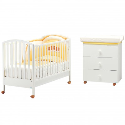 Mibb Lettino e Cassettiera Fasciatoio Pop Bianco