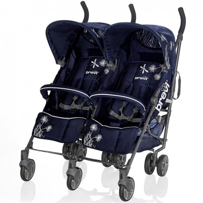 Passeggino Gemellare Brevi Marathon Twin Blu