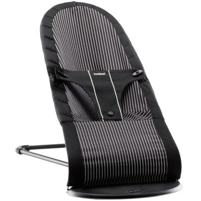 Sdraietta Baby Bjorn BabySitter Balance Cotton Nero a Righe /