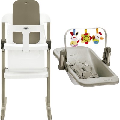 Seggiolone Brevi Slex Evo Bianco Neve + Sdraietta Evo