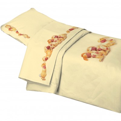 Set Lenzuola Culla - Carrozzina Anne Geddes Baby Bunnies Giallo