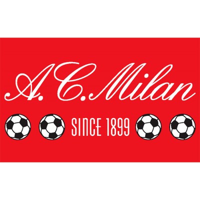 Tappeto Associazione Calcio Milan 80 x 120 cm Official Merchandise - Red