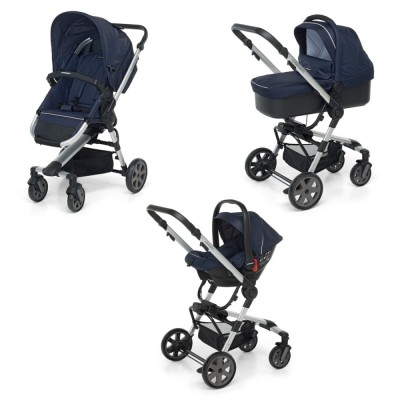 Trio Reversibile Foppapedretti SuperTres Navy + Dispositivo Anti Abbandono Chicco per Seggiolino Auto