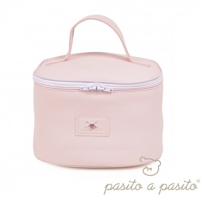 Beauty Case Vanity Pasito a Pasito Alejandra in Ecopelle Rosa /