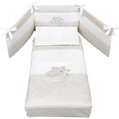 Completo Piumone Sfilabile Erbesi Birba Bianco Tortora Completo Piumone Sfilabile Erbesi Birba