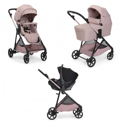 Trio Chicco Seety 2 con Seggiolino Kory Essential i-Size Blush Portata 22 Kg Trio Chicco Seety 2 con Seggiolino Kory Essential i-Size Blush