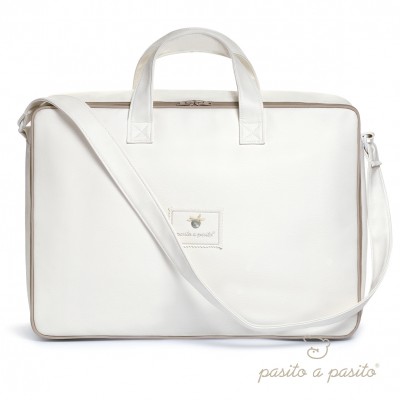 Valigia Clinica Grande Pasito a Pasito Alejandra in Ecopelle Bianco Beige
