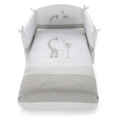 Completo Piumone Sfilabile Pali Savana Bianco Grigio