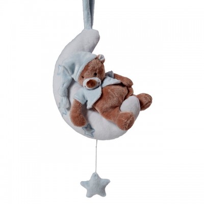 Carillon Nattou Bibou Orsetto Azzurro 28 cm /