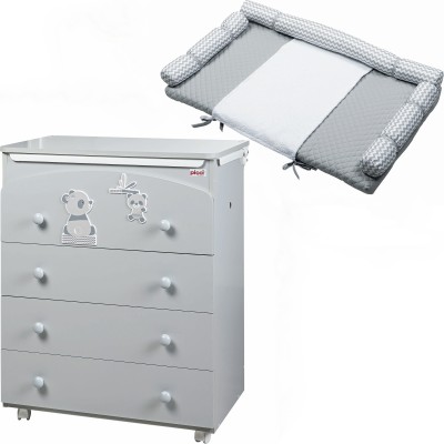 Cassettiera Fasciatoio Picci 4 Cassetti Bo-Bo Grigio