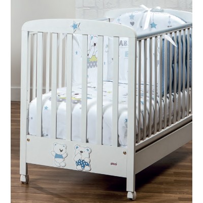 Lettino Picci Mami 84.71 Bianco Azzurro Lettino Picci Mami 84.71 Bianco Azzurro