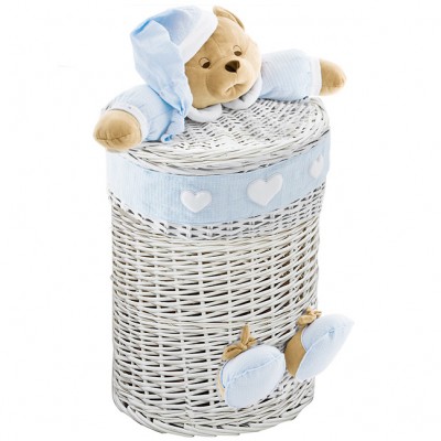 Portagiochi Nanan Medio Puccio Bianco Azzurro / Portagiochi Nanan Medio Puccio Bianco Azzurro /