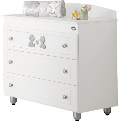 Comò Baby Expert Cuore di Mamma Bianco Platino